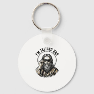 I'm Telling Dad Vintage Engraving Funny Shirt Key Ring