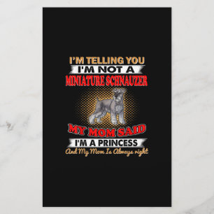 Im Telling You Im Not A Miniature Schnauzer Stationery