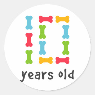 I'm Ten Years Old Classic Round Sticker