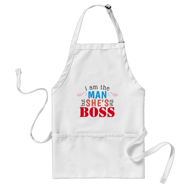I'm Tha Man but She's the BOSS - Funny Standard Apron (Front)