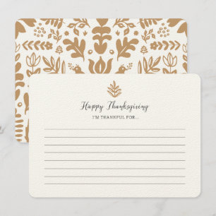 I'm Thankful for... Thanksgiving Stationery Cards