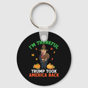 I'm Thankful Trump Pilgrim Took America Ck Thanksg Key Ring