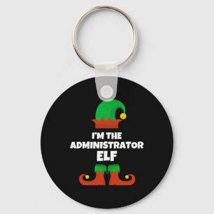 I'm The Administrator Elf Family Pajama Christmas Key Ring