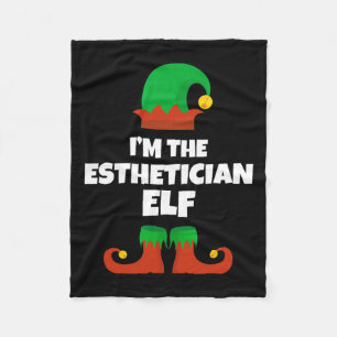 I'm The Aesthetician Elf Family Pajama Christmas B Fleece Blanket