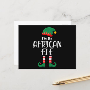 Im The African Elf Matching Christmas Postcard