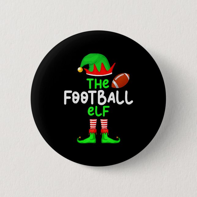 I'm The American Football Elf Christmas Matching P 6 Cm Round Badge (Front)