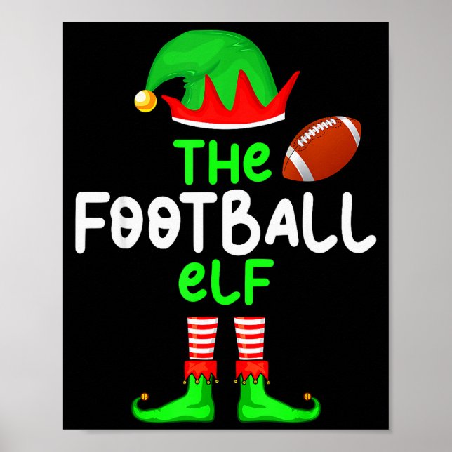 I'm The American Football Elf Christmas Matching P Poster (Front)