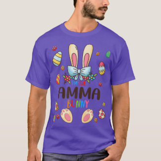 I'm The Amma Bunny Easter Day Matching Family Egg  T-Shirt