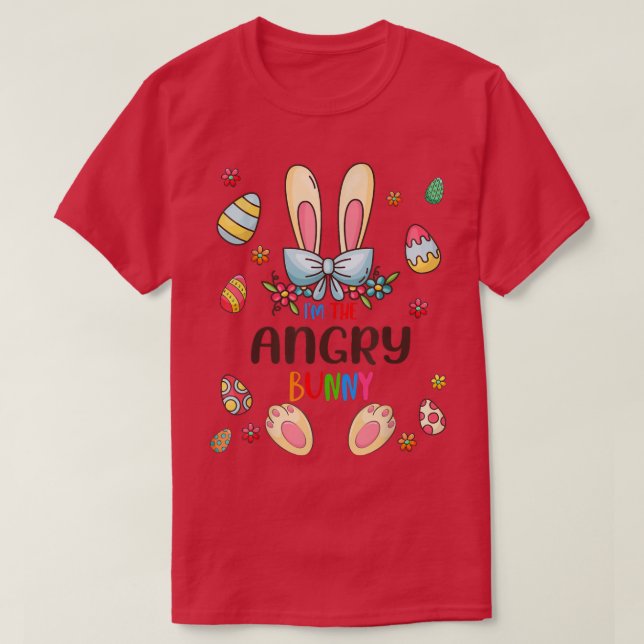 I'm The Angry Bunny Easter Day Matching Family Egg T-Shirt (Design Front)