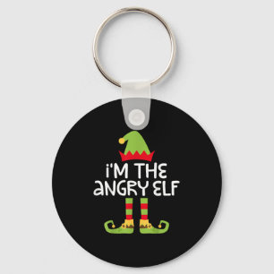 I'm The Angry Elf Matching Christmas Elf Shirt  Key Ring