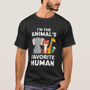 I'm the animal's favourite human Pun Zookeeper Zoo T-Shirt