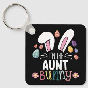 I'm The Aunt Bunny Easter Family Matching Key Ring