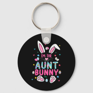 I'm The Aunt Bunny Happy Easter Cute Aunt Bunny Lo Key Ring