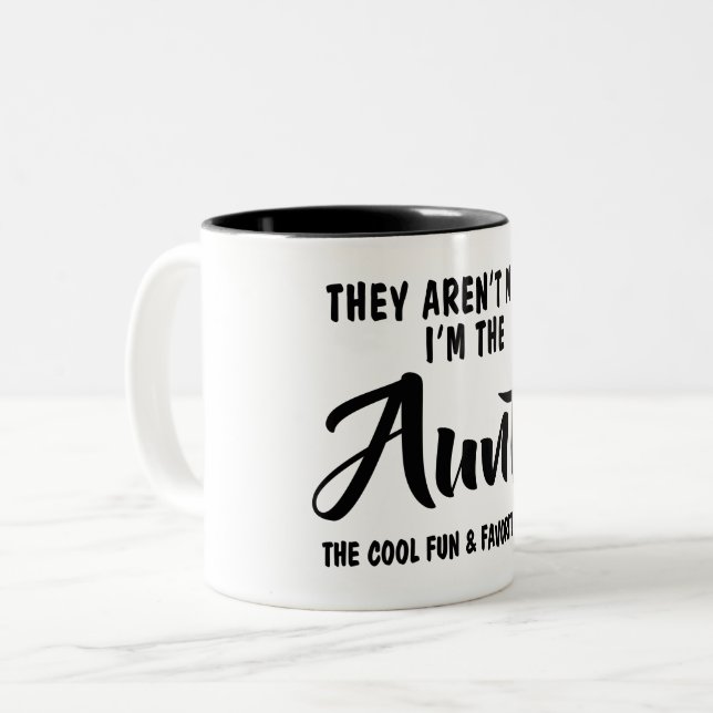 I'm The Aunt - The Cool & Favourite Two-Tone Coffee Mug (Front Left)