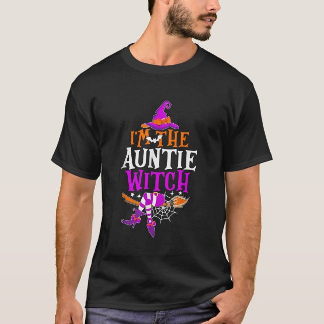 Im The Auntie Witch Shirt Funny Halloween Family M (Front)