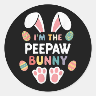 Im The Aw Bunny Easter Matching Family Pee-paw Classic Round Sticker