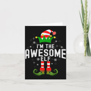 I'm The Awesome Elf Christmas Family Pjs Costume Card