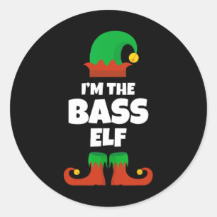 I'm The B Elf Family Pajama Christmas Player Bist Classic Round Sticker