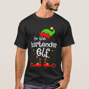 Im The Bartender Elf Xmas Family Friend Christmas T-Shirt