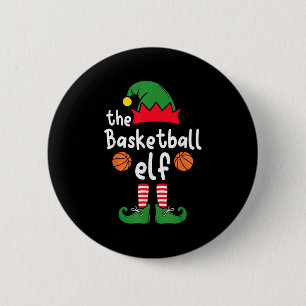 I'm The Basketball Elf Christmas Family Matching P 6 Cm Round Badge