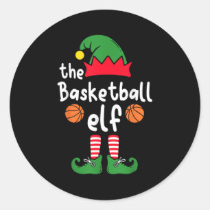 I'm The Basketball Elf Christmas Family Matching P Classic Round Sticker