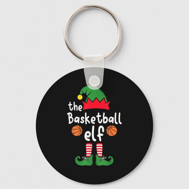 I'm The Basketball Elf Christmas Family Matching P Key Ring (Front)
