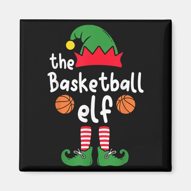 I'm The Basketball Elf Christmas Family Matching P Magnet (Front)