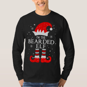 I'm The Bearded Elf Matching Funny Christmas Famil T-Shirt
