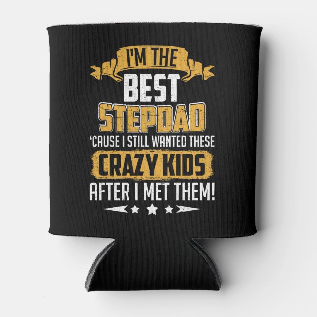 I'm The Best Stepdad Family Fathers Day Can Cooler (Front)