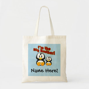 I'm the Big Brother, 2 Penguins Tote Bag