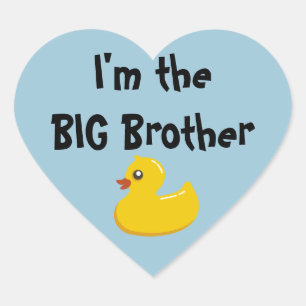 I'm the Big Brother Heart Stickers