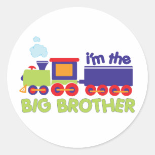 I'm the Big Brother Train T-shirt Classic Round Sticker