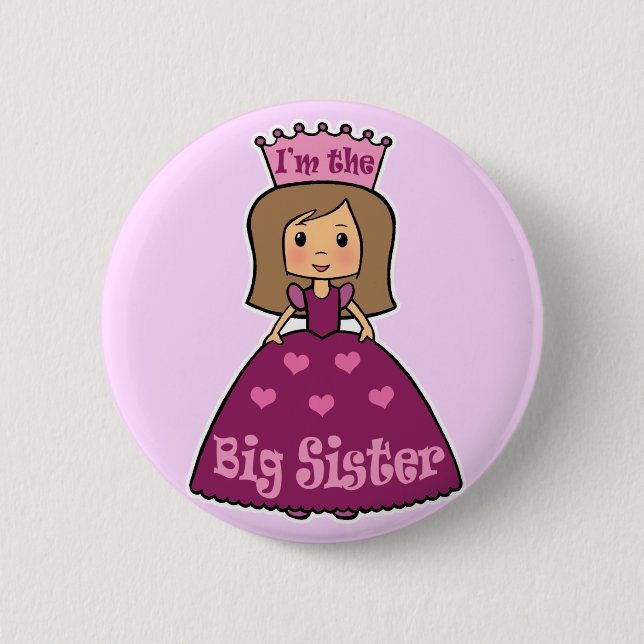 I'm the Big Sister 6 Cm Round Badge (Front)