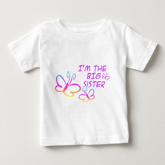 I'm The Big Sister- Butterflies Baby T-Shirt
