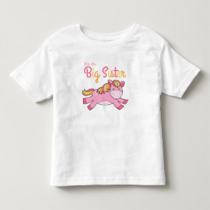 I'm The Big Sister - Cute Pink Pony Toddler T-Shirt