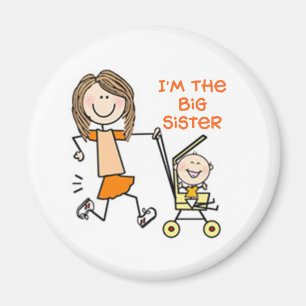 I'm the Big Sister Stick Figure Magnet