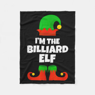 I'm The Billiard Elf Family Pajama Christmas Funny Fleece Blanket