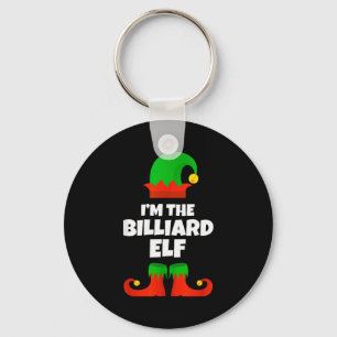 I'm The Billiard Elf Family Pajama Christmas Funny Key Ring
