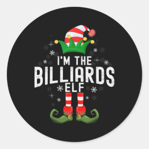 Im The Billiards Elf Christmas Family Pjs Costume Classic Round Sticker