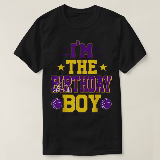 Im The Birthday Boy Basketball Family Matching T-Shirt (Design Front)