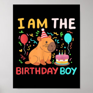 Im The Birthday Boy Cute Capybara Kids Bday Family Poster