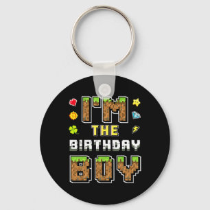 I'm The Birthday Boy Gamer Pixel Birthday Party Ma Key Ring