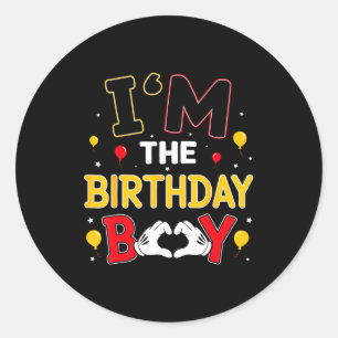 I'm The Birthday Boy Matching Family Birthday Part Classic Round Sticker