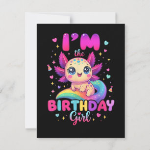 I'm The Birthday Girl Axolotl Announcement