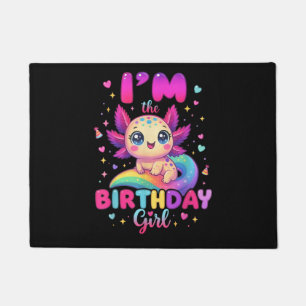 I'm The Birthday Girl Axolotl Doormat