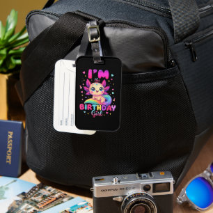 I'm The Birthday Girl Axolotl Luggage Tag