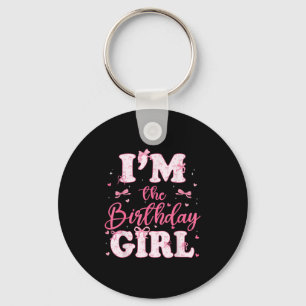 Im The Birthday Girl Coquette Bow Birthday Family Key Ring