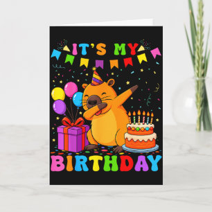 Im The Birthday Girl Cute Capybara Bday Family Mat Card