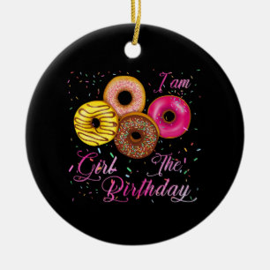 I'm The Birthday Girl Doughnut Birthday Party Them Ceramic Tree Decoration