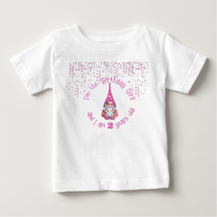 I'm The Birthday Girl Gnome - With Age Baby T-Shirt
